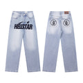 Hellstar Light Blue Crotch Logo Denim Jeans