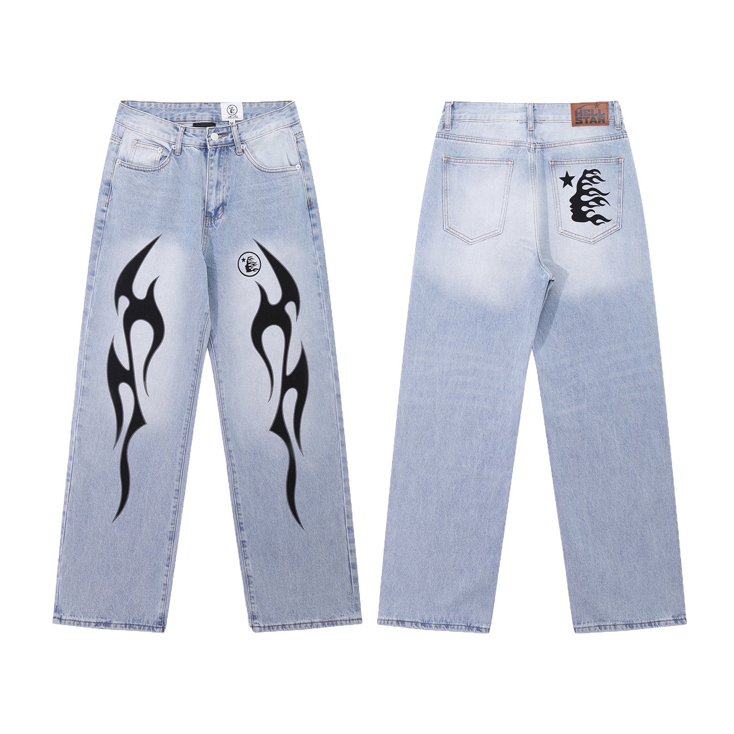 Hellstar Light Blue Flare Denim Jeans