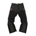 Gallery Dept Double Knee Paint Splatter Black Flare Jeans