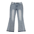 Gallery Dept Flare Paint Splatter Light Wash Jeans