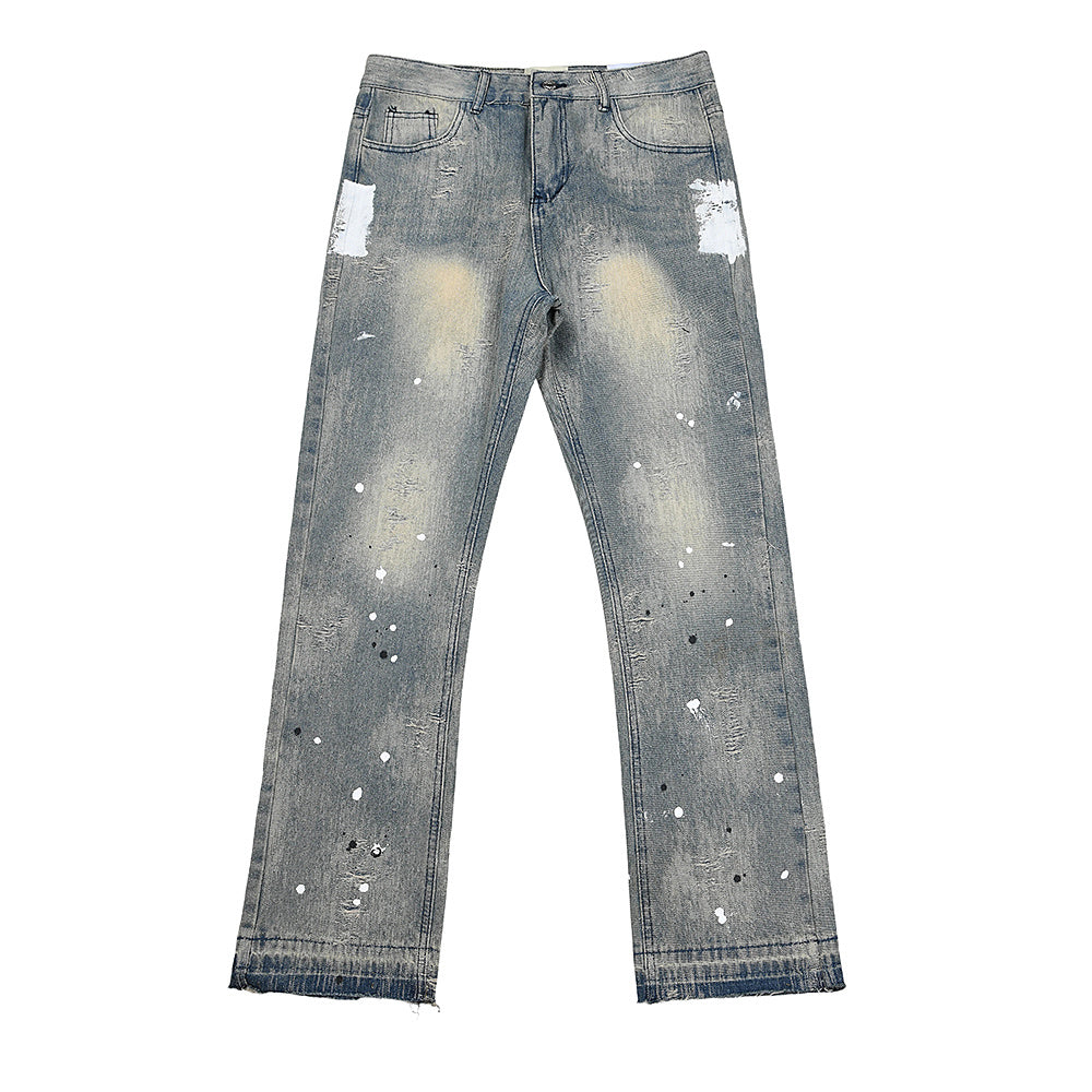 Gallery Dept Washed Paint Splatter Flare Jeans